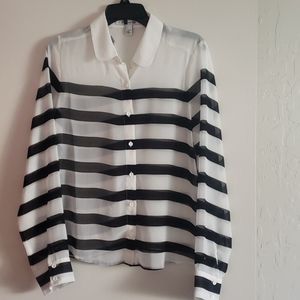 Sheer Cream/Black Shirt